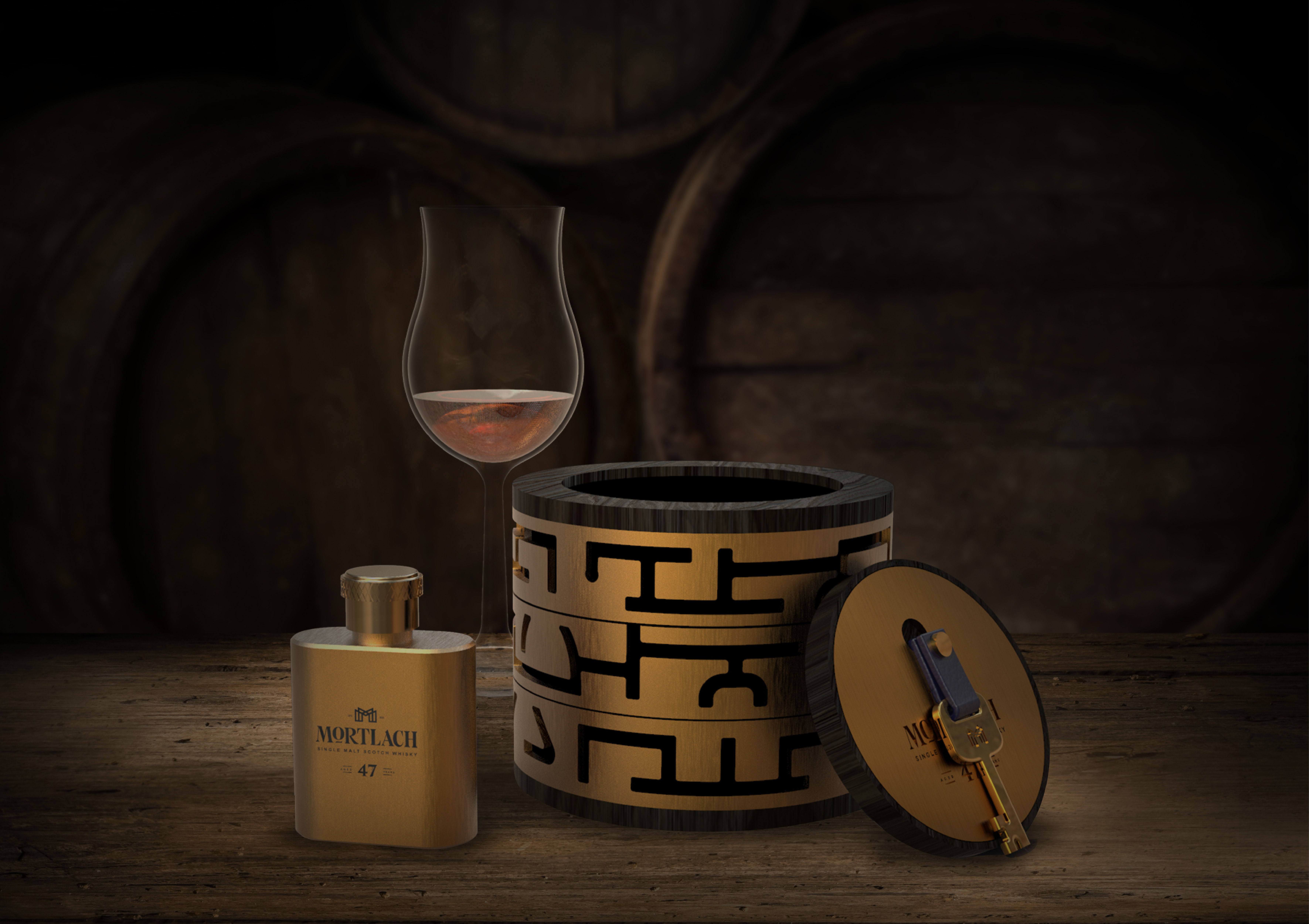 MUSE Design Winners - Mortlach 2.81 whisky - Interactively Decryption Box